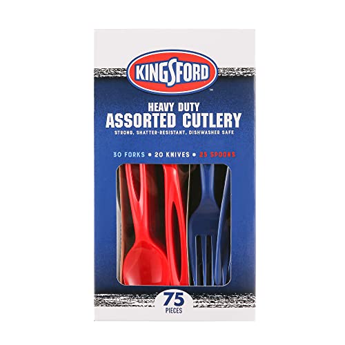 Kingsford Full Size Assorted Plastic Cutlery Heavy Duty Disposable