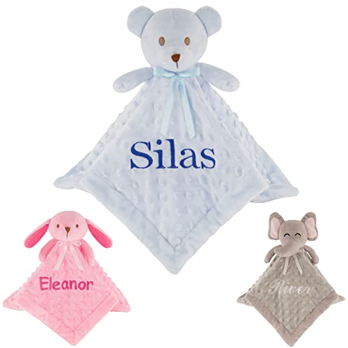 Personalized Baby Blanket Lovey with Custom Embroidered Name - Super