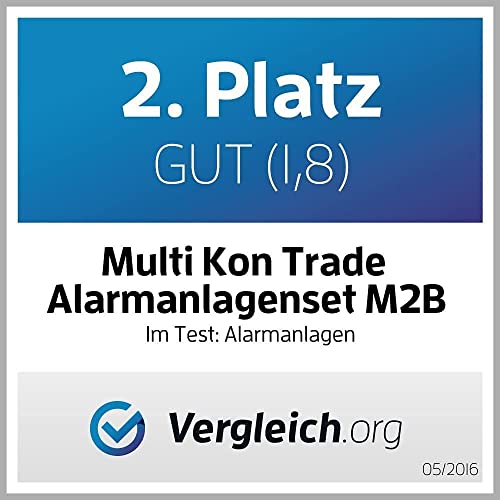 Multi Kon Trade M2B GSM Funk Alarmanlage Haus mit LCD Display - umfangreiches Alarmanlagen Komplett - Set mit Bewegungsmelder, Tür- & Fensterkontakten, erweiterbares Alarmsystem (Premium Set) – Bild 8