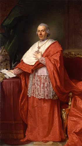 Lienzo Cardinale Muzzio Anton Von Maron soluciona paredes vacias con cuadros murales de salon