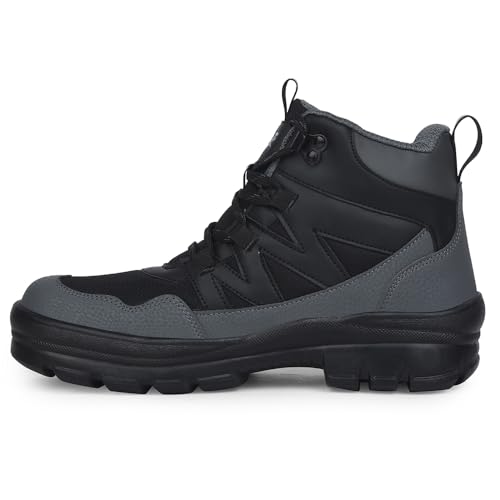 Image of Liberty Leap7x DRAWNER-1E Sports Casual Lacing Trekking Shoes for Men - Olive Green & Black | Comfortable and Durable | Suitable for Walking, Running, Outdoor and Hiking Boots Footwear | Cushioned Footbed
