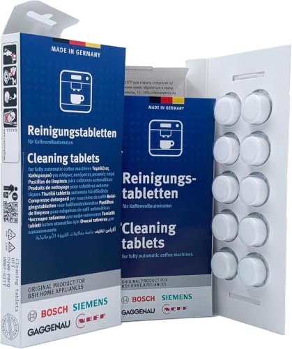 Bosch 00311969 Cleaning Tablets for Coffee Machine and Thermos Flask Pack of 10