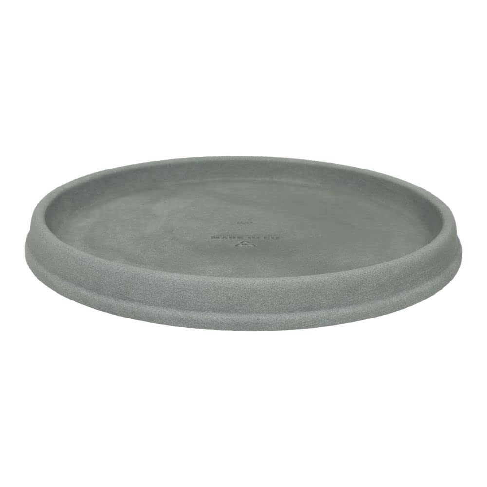 MePla Untersetzer Roma - runder Untersetzer - wetterfest - UV-beständiger Blumenuntersetzer - ø63 cm (Innen: ø56 cm) - grau