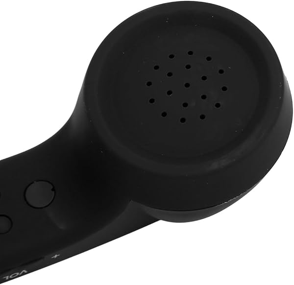 レトロ 電話受話器 ワイヤレス 電話ハンドセット 充電式 スマホ 受話器 携帯電話用 ハンドヘルドレシーバー 耐放射線性 (ブラック) - 5