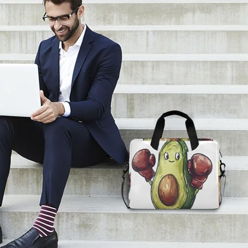 Maletín para laptop con diseño de aguacate boxeador, 13-15.6 pulg. miniatura 3