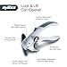 Zyliss Lock N' Lift Can Opener with Lid Lifter Magnet - Manual Opener with Locking Mechanism - Easy-to-Turn - Magnetic Can Opener - White/Gray