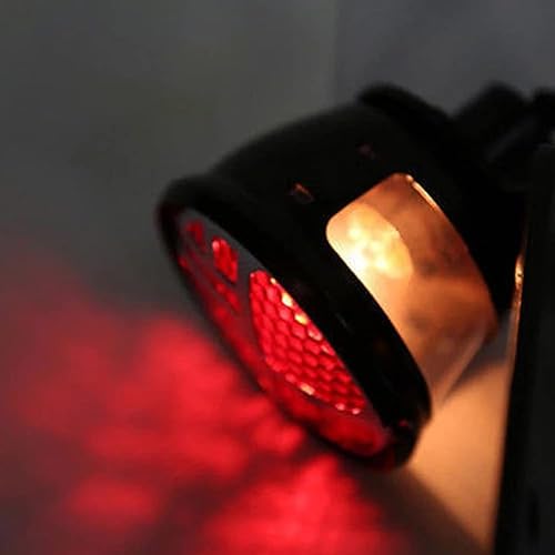 Miniatura 3 de GZYF Soporte de luz de matrícula de motocicleta de 12 V, parada redonda, indicador de lámpara de freno vintage para Harley Bobber Chopper Bikes