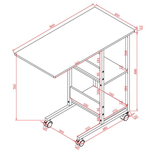 Table de bureau portable pour canapé WENJUN, support PC blanc inclinable - 3