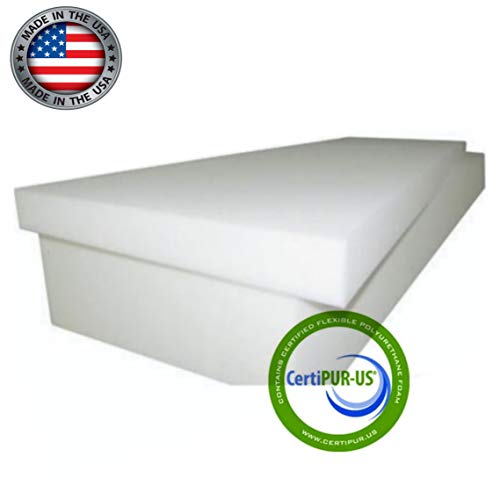 Isellfoam High Density Upholstery Foam 3" T x 24" W x 80" L (Firm) 46ILD Upholstery Foam Cushion High Density Cushion CertiPUR-US Certified Foam, Made in USA - Thumbnail 6