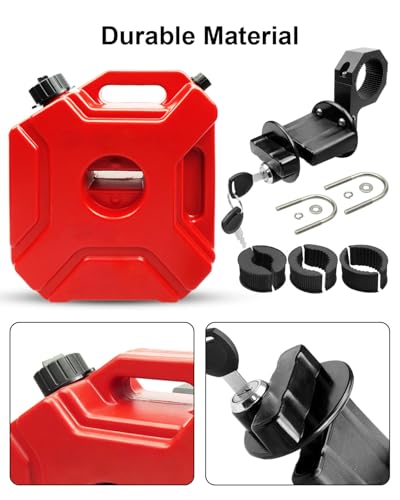 Tank with Locking Mounting Bracket Fits for Most Cars Motorcycle SUV ATV UTV - Thumbnail 2