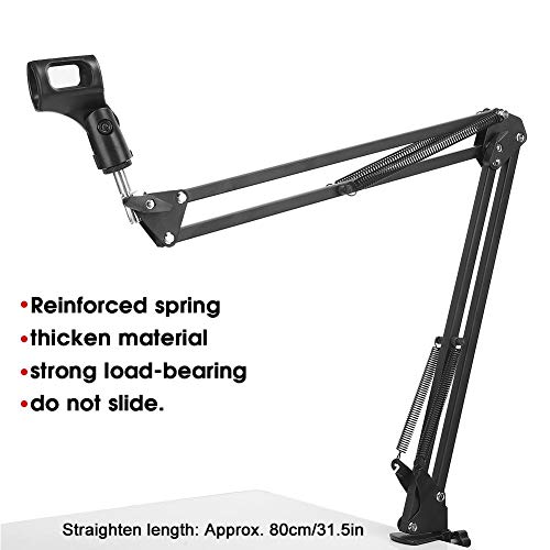 Suporte para microfone, suporte para microfone de braço de suspensão, mesa para microfone dinâmico