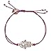 Produktbild Smilla Brav® Hamsa Damen-Armband Hand der Fatima-Damen-Schmuck - lila/Silber - Chakra Glücksarmband TS31