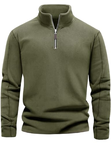 TOMEEK Herren Fleece Pullover Half Zip Sweatshirt Fleecepullover Sport...