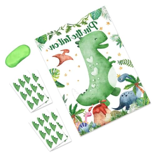 XINYIN Ansteckspiel Pin The Tail Dinosaurier