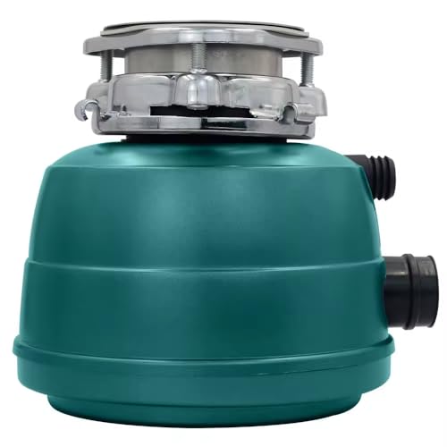 Household Food Waste Disposer, Compact Garbage Disposal, Stainless Steel Kitchen Garbage Processor Continuous Feed Overload Protection Suitable for Most Kitchen Waste