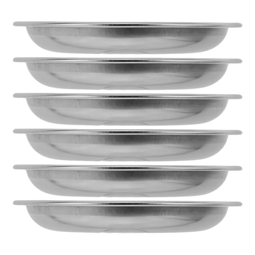 ZUNOXAZ Bandejas de Báscula para Joyería de Acero Inoxidable 201, Juego de 6 Piezas Fondo Plano de 6 CM para Pesaje de Gemas y Alimentos Pequeños