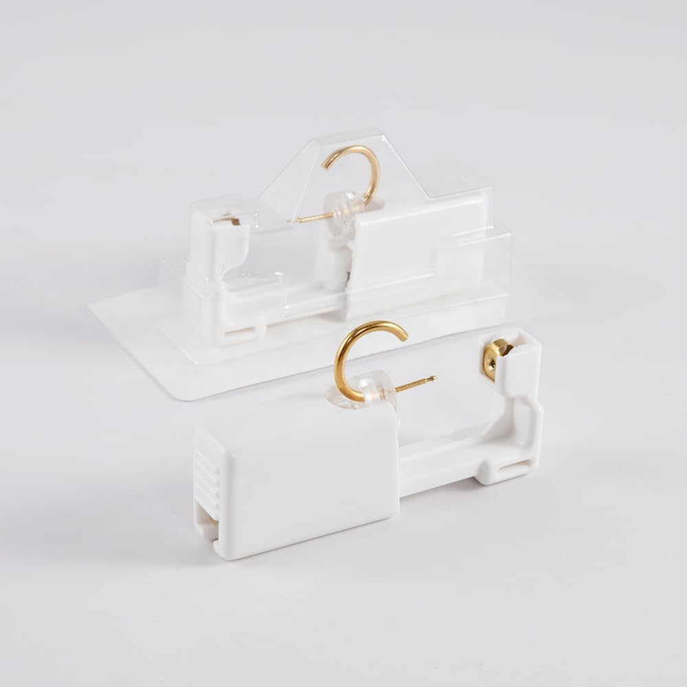 PAIR C Shape Disposable Premium Ear Piercing Gun Easy To Use Ear Piercing Gun Kit With Earring Studs Safe Ear Piercing Tool
