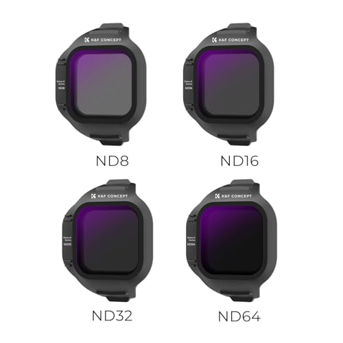 Image of K&F CONCEPT ND Filter Set Compatible with DJI Mini 5 Pro, (4 Pack) ND8 ND16 ND32 ND64 Snap On Multi-Coated HD Optical Glass Neutral Density Drone Camera Lens Filter Accessories