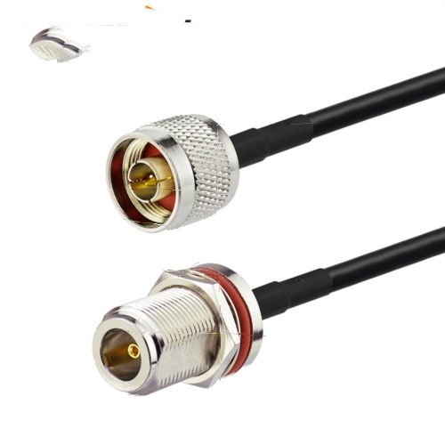 RF N Plug Male to N Jack Female Bulkhead Mount RG58 Coaxial Cable Pigtail 5m USA Shipping