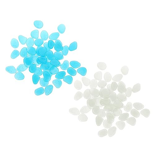 HOODANCOS 200Pcs Glow The Dark Rocks Luminous Stones for Outdoor Landscaping Fish Tank Decorations Each