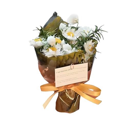 Mini Ramo de Flores Secas Daisy Blanco miniatura 1