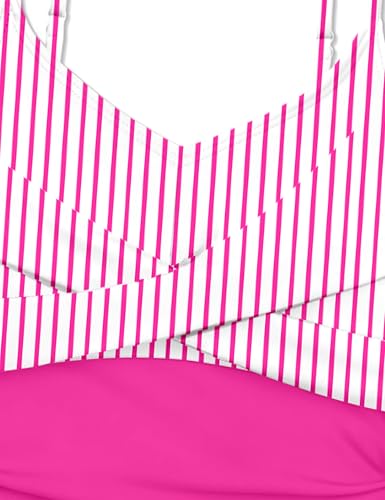 Image of Girls Swimsuit 2 Piece Bathing Suit Criss Cross Ruched Girl Tankini Sets Printed Girls' Swimwear for 9-18 Years