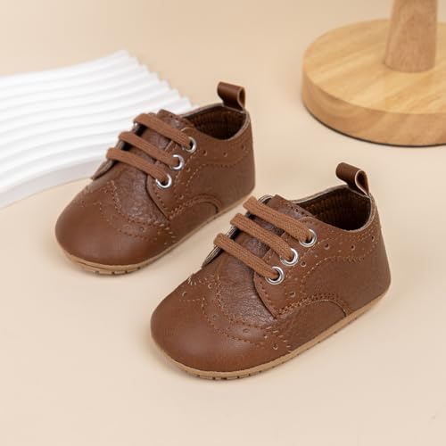 HsdsBebe Baby Boys Girls Oxford Shoes PU Leather Soft Rubber Sole Sneakers Anti-Slip Toddler Ankle Boots Infant Walking Shoes Moccasins4