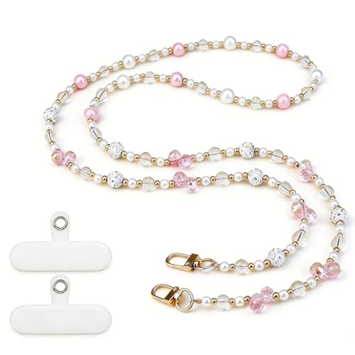 Satiskid Handykette Perlen Bunt Lang Universal zum Umhängen...