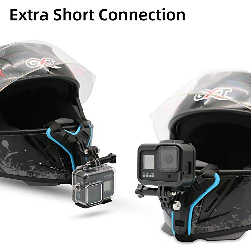 SKEZN Adjustable Motorcycle Helmet Chin Strap Mount Compatible with GoPro Hero 12/11/10/9/8, DJI Action 4, AKASO and More (BC-3)