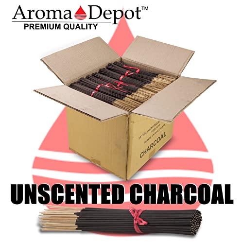 3 Bundles Unscented 300 Charcoal Black 11'' Incense Sticks Premium Natural (Charcoal Sticks) 3 Packs #TOP1