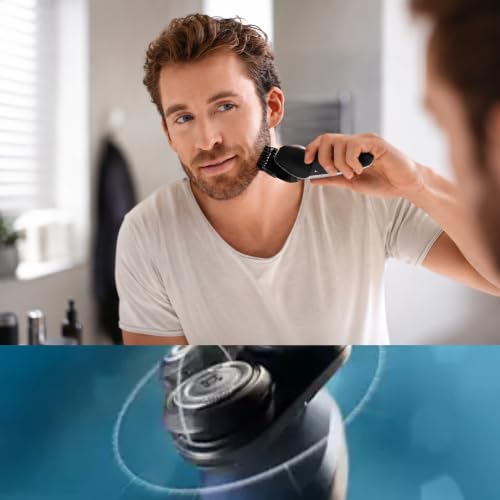 Image of PHILIPS AquaTouch Wet & Dry Electric Shaver for Men, Rechargeable Rotary Razor with ComfortCut Blades and Precision Trimmer 5D Flex Head-Packaging May Vary