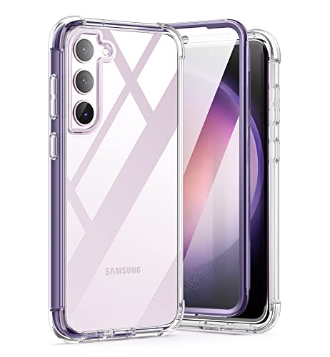 SURITCH Kompatibel mit Samsung Galaxy S23 Hülle Schutzhülle 360° Stoßfest Transparent Front Und Rückenschutz Handyhülle ...