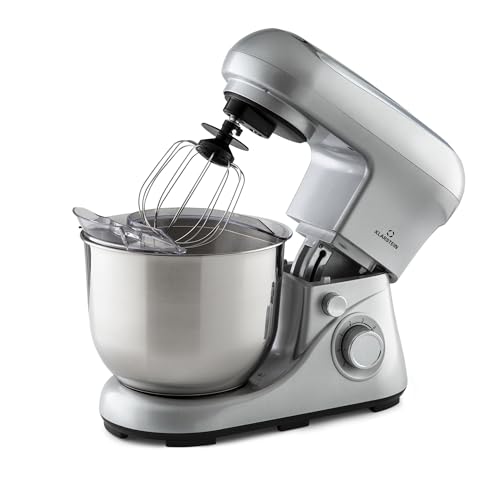 Klarstein Stand Mixer, 5L Food Mixer for Baking with Bowl, 1300W Cake Mixer w/Beater, Dough Hook, Whisk & Mixing Bowl, 6 Speed Planetary Rotation Kitchen Maker, Electric Mixer for Baking Bread Pastry