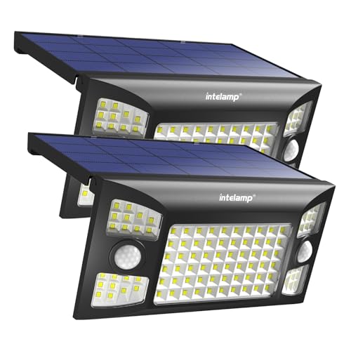 Lampe solaire d'extérieur 4000mAh détecteur de mouvement étanche