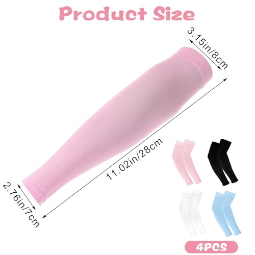 Basketball Sleeves Youth, 4 Pairs 11" Football Sleeves Youth for Boys and Girls (4 Colors)3