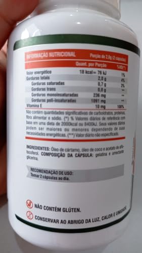 Óleo De Cartamo + Coco Extra Virgem + Vit. E 4x 120 Cápsulas