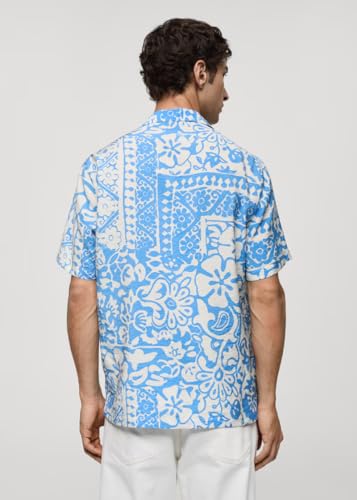 Image of Luxrio Casual Printed Textured Fabric Shirt for Men Regular Fit Cotton Blend