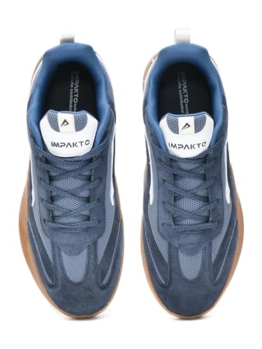 Image of Impakto para X Court Men's Sneakers | Lightweight & Cushioned Insole | Lace-Up Shoes for Casual Outings,Walking & Gym | Anti-Skid Rubber Sole for Non-Marking Activity