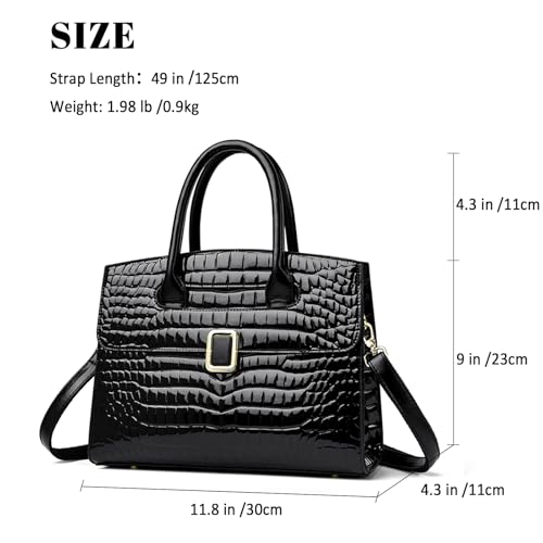 Eslcorri Women Top-Handle Tote Bags Fashion Satchel Handbag PU Leather Shoulder Hobo Purse Crossbody Pocketbook3