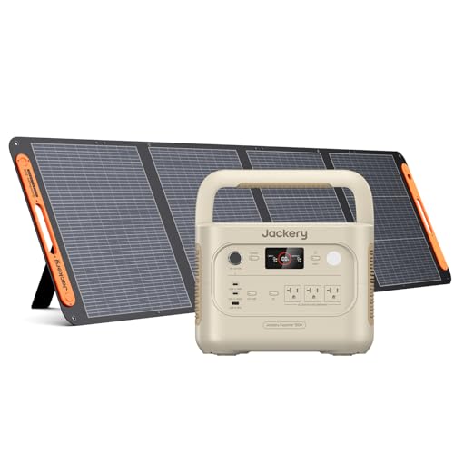 【日本限定モデル】 Jackery (ジャクリ) ポータブル電源 1500 New 200W ソーラーパネル 1枚 2点セット 1536Wh 大容量 90分でフル充電 リン酸鉄 長寿命 バッテリー 定格出力2000W 瞬間最大4000W 家庭用 アウトドア用 防災 UPS機能 アプリ遠隔操作 純正弦波 AC100V 50Hz/60Hz対応 (サンドゴールド)（Amazon）