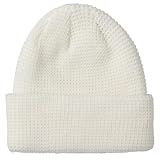 Basiquenti ベーシックエンチ ニット帽 ワッフルワッチ ニットキャップ 帽子 ワッフル編み 無地 シンプル 軽量 (オフホワイト)