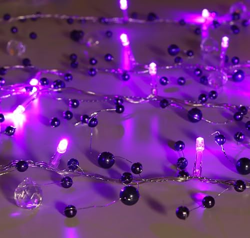 Image of Christmas Concepts® 2m (6.5ft) LED String Lights, Recommended for Weddings & Christmas, Garland Party Decorations (Purple)