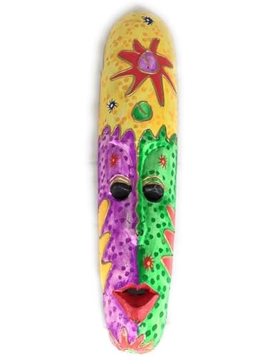 Colorful Tiki Mask 20" Zen - Primitive Art | #wib370650j