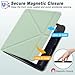 DMLuna Origami 2-Way Stand Case for Kobo Libra Colour (Model:N428, 2024 Release), Slim and Lightweight Premium PU Leather Protective Cover with Auto Sleep Wake Feature, Agave Green