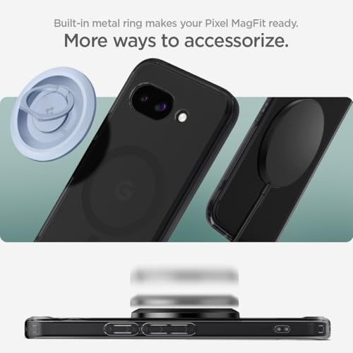 Image of Spigen Ultra Hybrid MagFit for Google Pixel 9a Case, Pixel 9a Back Cover (2025) - TPU+Poly Carbonate｜Frost Black