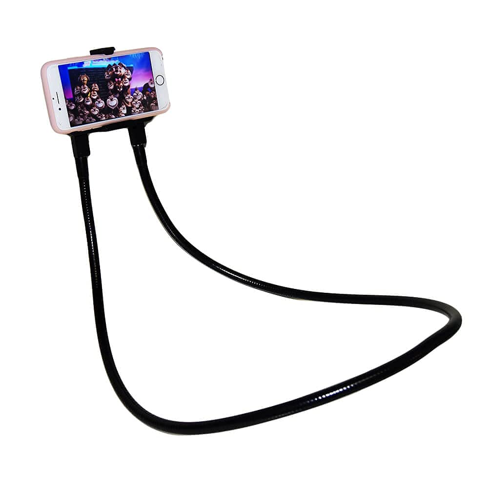 Mikamax - Neck Phone Holder - Gooseneck Mobile Phone Stand - Flexible Mobile Phone Holder -