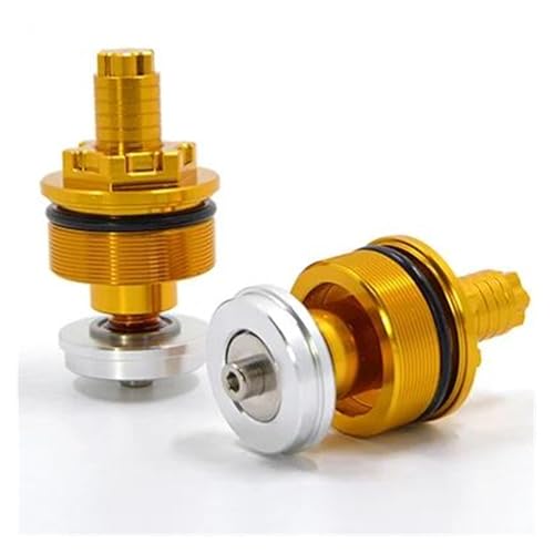 Vorspanner Gabelschrauben Für YAMAHA XSR700 FZ6R 2016-2018 Motorrad Stoßdämpfer Vorne Schraube Gabelabdeckung(Gold)