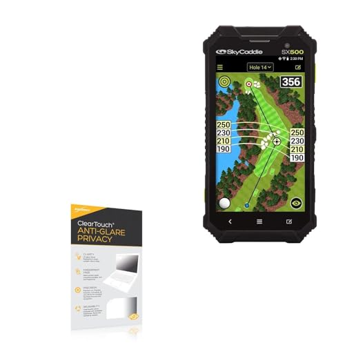 BoxWave Screen Protector Compatible with SkyCaddie SX500 - ClearTouch Anti-Glare Privacy (2-Pack), Privacy Screen Protector Flexible Film Anti-Glare