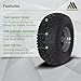 MARASTAR 21446-2PK 15x6.00-6 Tire and Wheel Assembly, Pneumatic Replacement Lawn Mower Front Tires Compatible with Craftsman Riding Lawn Mowers, 2 Pack, Easy Install Assembly