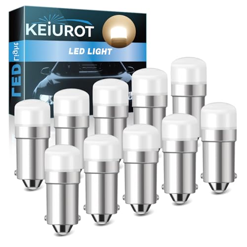 Keiurot BA9S 1816 1895 1893 LED Bulb Car Dome Map Light Warm White 10Pack